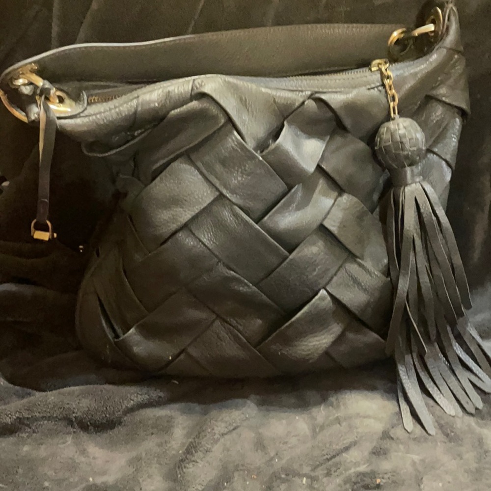 Cole Haan grey leather bag